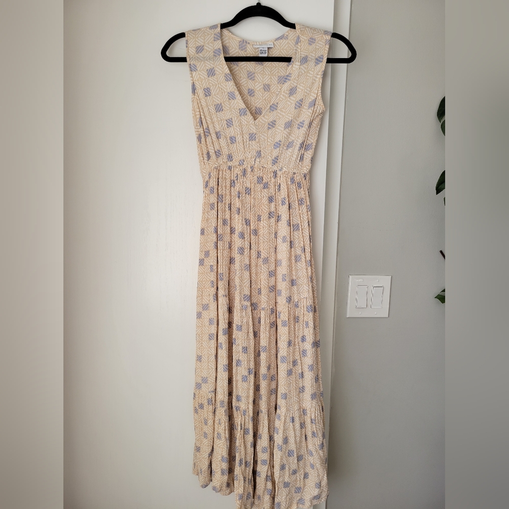 Sincerely Jules Cream Tan Maxi Sundress